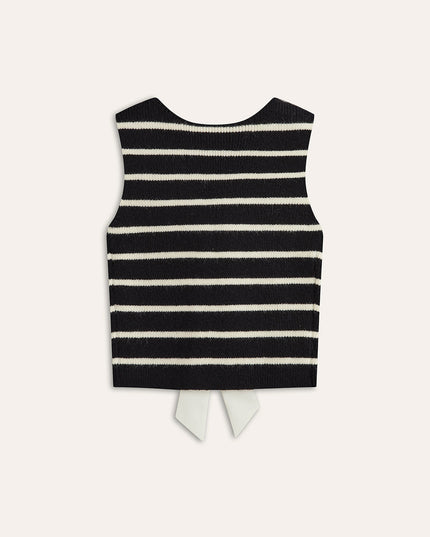Trui-vest met strikdetail