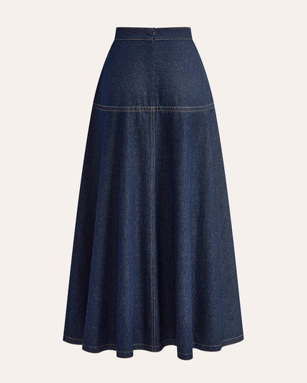 Denim rok met zakken