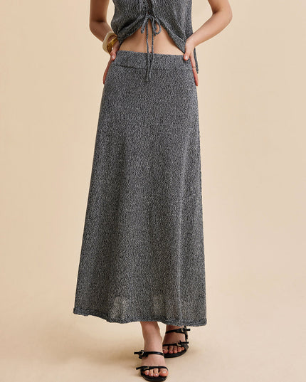 Dun getextureerd vest en rok
