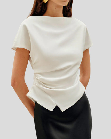 Asymmetrisch V-hals T-shirt