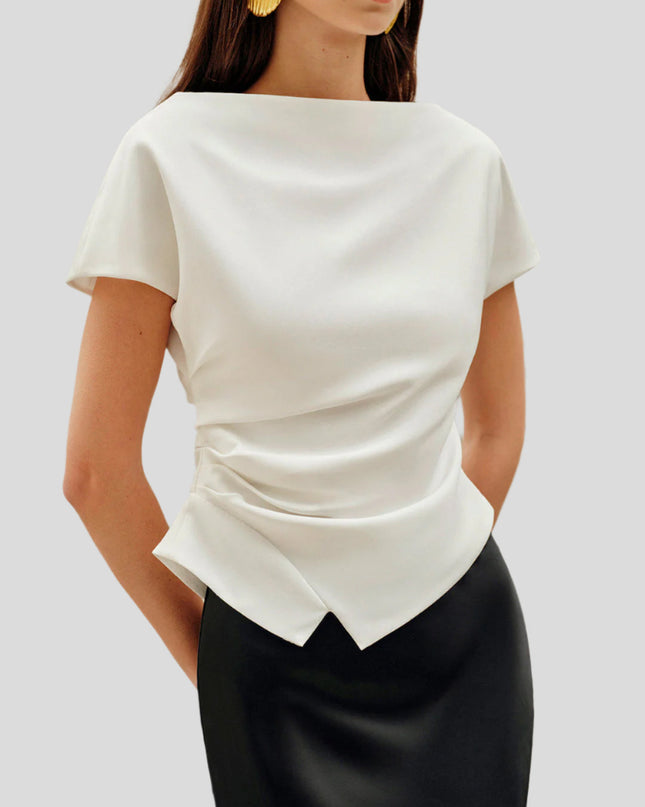 Asymmetrisch V-hals T-shirt