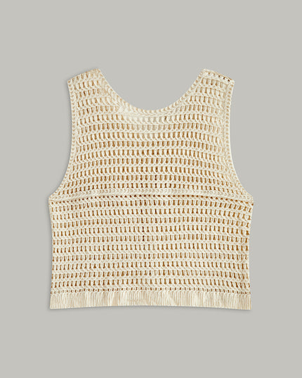 Gehaakt vest met knopen
