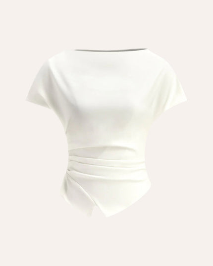 Asymmetrisch V-hals T-shirt