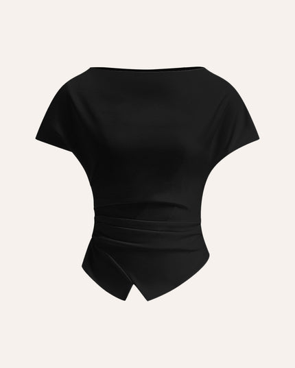 Asymmetrisch V-hals T-shirt