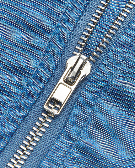 Denim haltertop met nekband