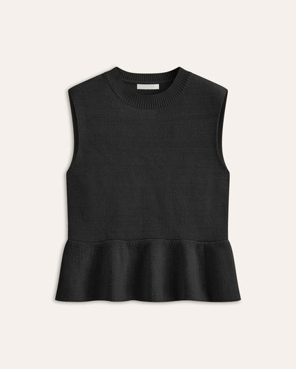 Mouwloos vest met ruches