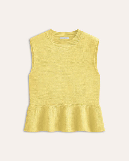 Mouwloos vest met ruches