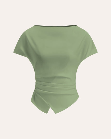 Asymmetrisch V-hals T-shirt