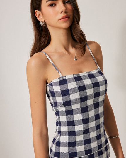 Geruite top met korte broek