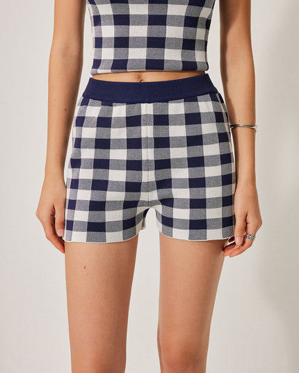 Geruite top met korte broek