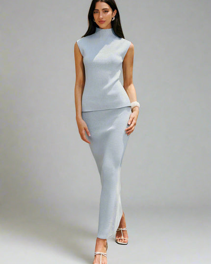 Gebreide rok met middelhoge taille