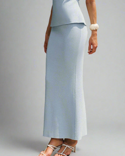 Gebreide rok met middelhoge taille
