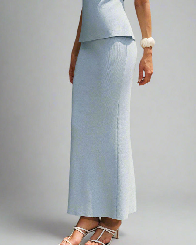 Gebreide rok met middelhoge taille