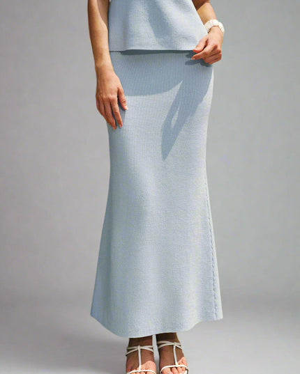 Gebreide rok met middelhoge taille