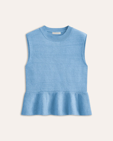 Mouwloos vest met ruches