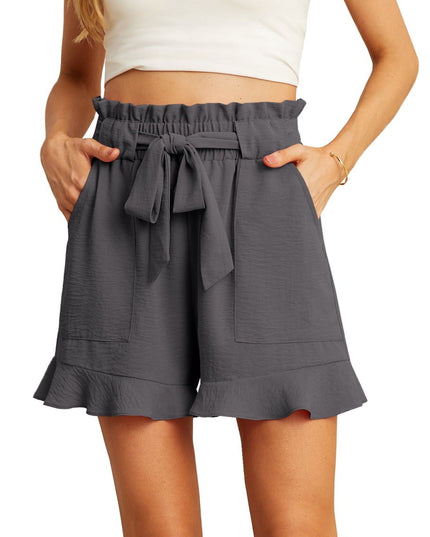 Hoge taille shorts met kant