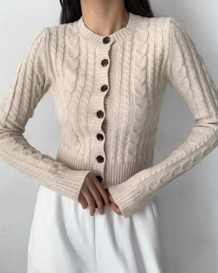 Gedraaide gebreide blouse