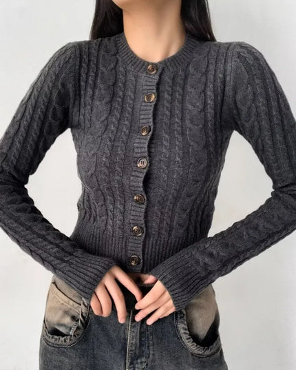 Gedraaide gebreide blouse