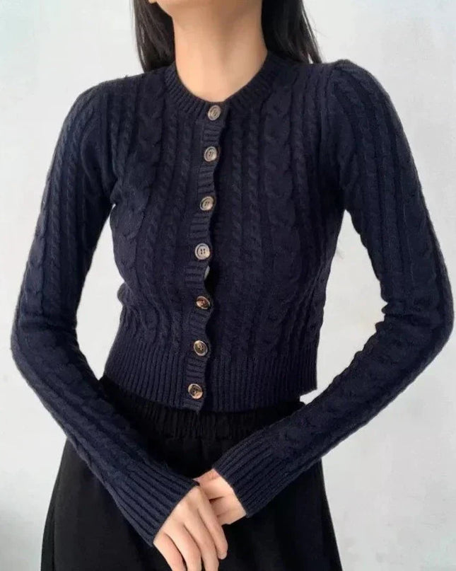 Gedraaide gebreide blouse