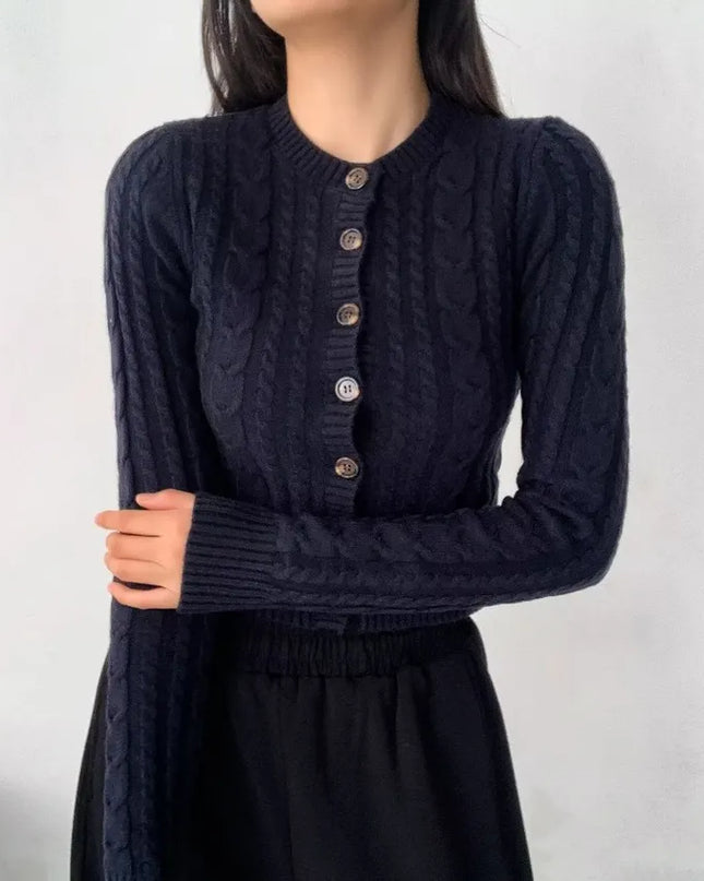 Gedraaide gebreide blouse