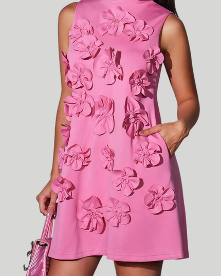 Velvi mouwloze mini-jurk met bloemenprint
