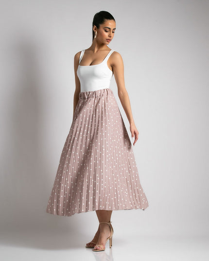 Relaxte rok met bubbelprint