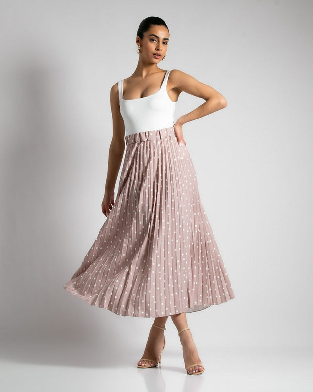Relaxte rok met bubbelprint