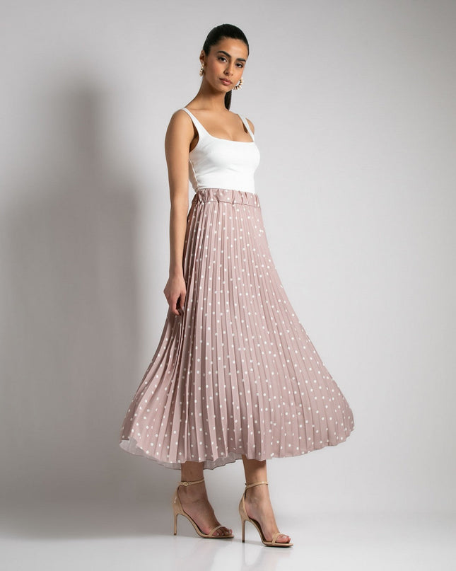 Relaxte rok met bubbelprint