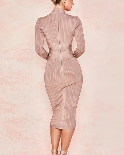 Elegante midi-jurk van Lewes met opstaande kraag