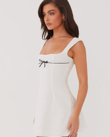 Witte Felicia mini-jurk