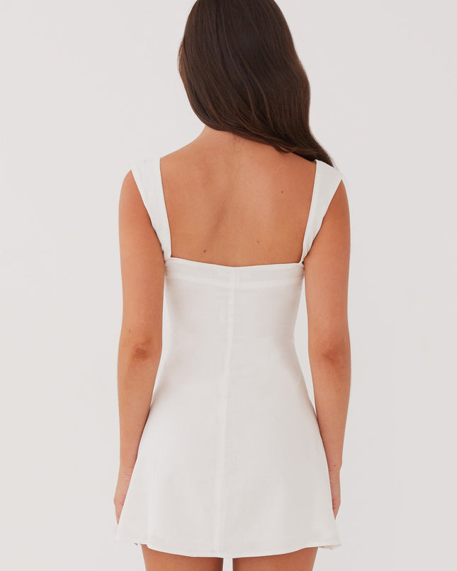Witte Felicia mini-jurk