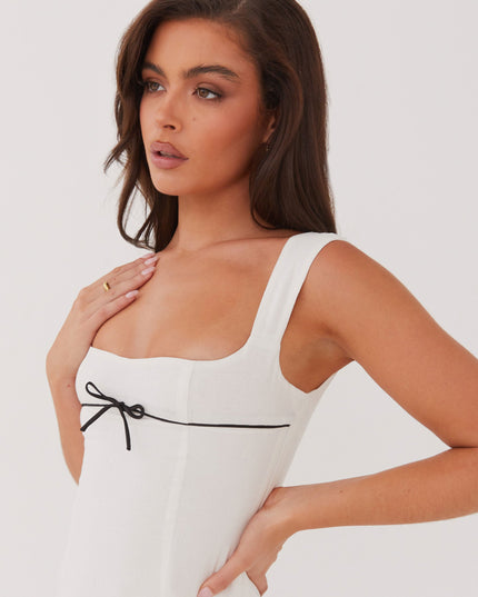 Witte Felicia mini-jurk