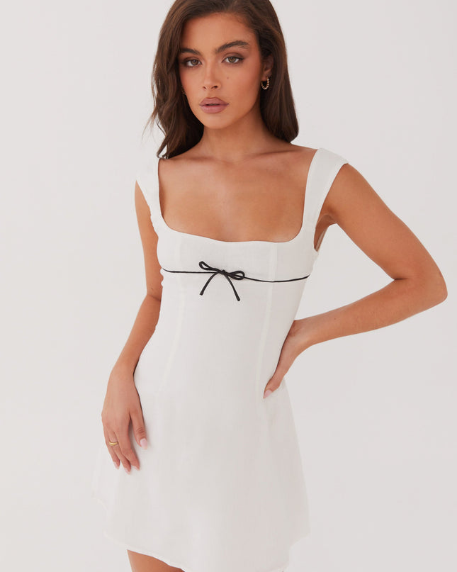 Witte Felicia mini-jurk