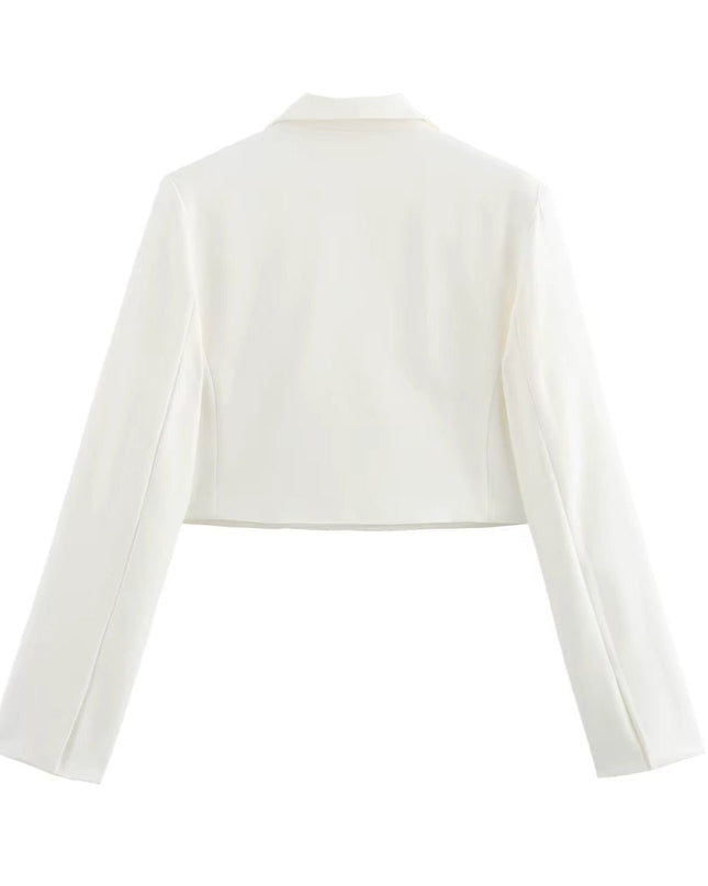 Korte elegante jas met open voorkant