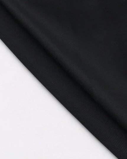 Doorschijnende zwarte bodyconjurk