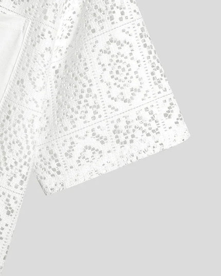 Dun shirt met korte mouwen en manchetten