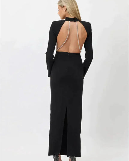 Lange mouwen jurk met strass steentjes