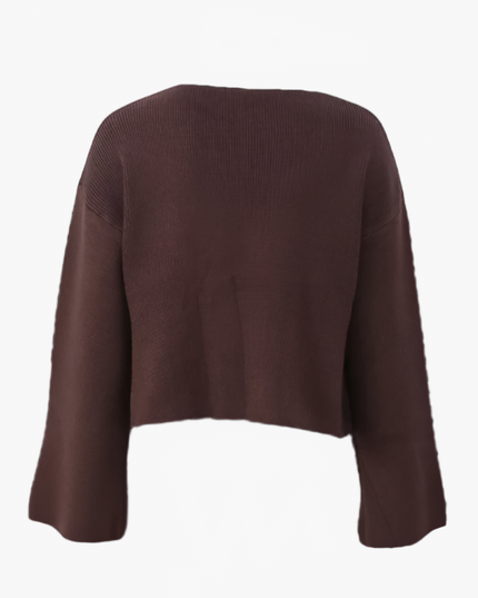 Gebreid vestje met lange mouwen