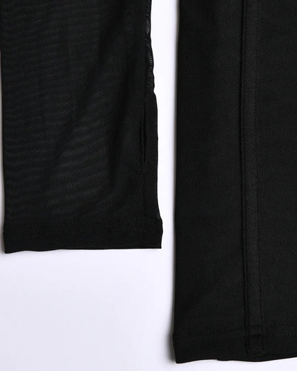 Strakke, rugloze mini-jurk met lange mouwen
