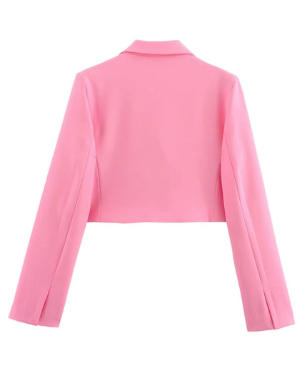 Korte elegante jas met open voorkant