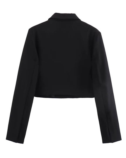 Korte elegante jas met open voorkant