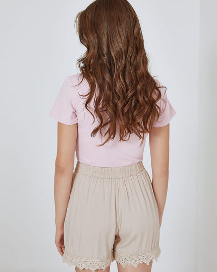 Shorts met kanten rand