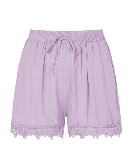 Shorts met kanten rand