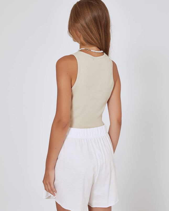 Losse katoenen shorts met hoge taille