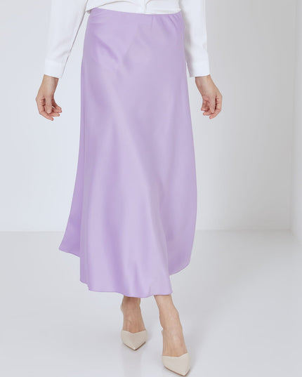 Satijnen midi-rok