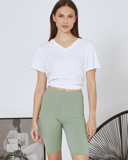 Sportieve, slanke shorts met hoge taille