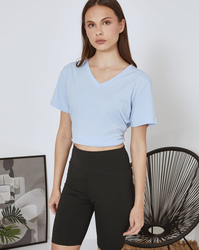 Sportieve, slanke shorts met hoge taille