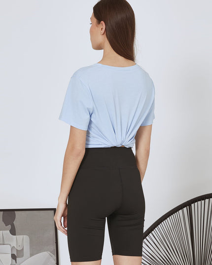 Sportieve, slanke shorts met hoge taille