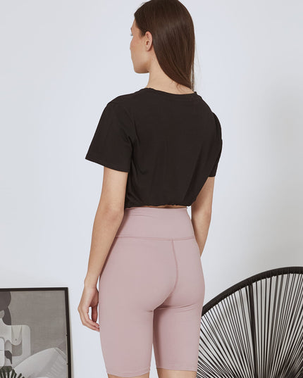 Sportieve, slanke shorts met hoge taille
