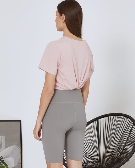 Sportieve, slanke shorts met hoge taille